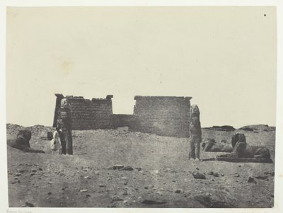 Hémi-Spéos De Séboua, Drômos, Nubia, 184951, impreso 1852 de Maxime Du Camp