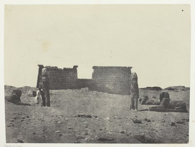 Hémi-Spéos De Séboua, Drômos; Nubie, lámina 97 del álbum "Egypte, Nubie, Palestine et Syrie" (1852) de Maxime Du Camp