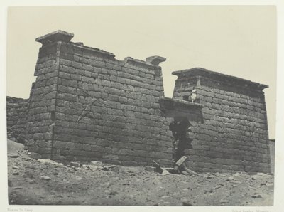 Hémi-Spéos De Séboua, Pilones, Nubia, 1849-51, impreso en 1852 de Maxime Du Camp