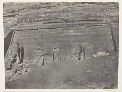 Ibsamboul, Vue Générale Du Grand Spéos De Phrè; Nubie, lámina 102 del álbum "Egypte, Nubie, Palestine et Syrie" (1852) de Maxime Du Camp