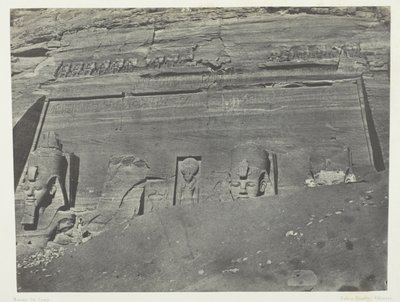 Ibsamboul, Vue Générale Du Grand Spéos De Phrè; Nubie, lámina 102 del álbum "Egypte, Nubie, Palestine et Syrie" (1852) de Maxime Du Camp