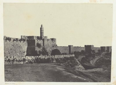 Jerusalén, Murallas Occidentales; Palestina de Maxime Du Camp
