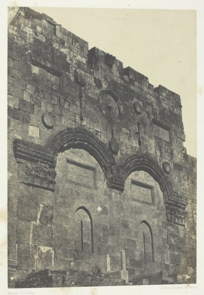 Jerusalén, Puerta de Oro (Bab-El-Daharieh); Palestina de Maxime Du Camp