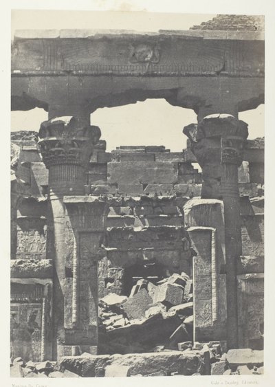 Kalabscheh, Puerta del Pronaos; Nubia de Maxime Du Camp