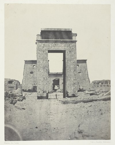 Karnak, Propileo del Templo de Khons; Tebas de Maxime Du Camp