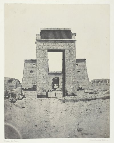 Karnak, Propileo del Templo de Khons, Tebas de Maxime Du Camp