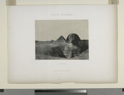 El Esfinge, Egipto (foto en blanco y negro) de Maxime Du Camp
