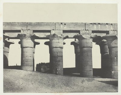 Louqsor, Gran Columnata del Palacio, Tebas, 1849-51, impreso 1852 de Maxime Du Camp