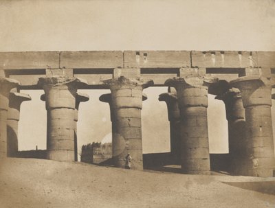 Luxor, gran columnata del palacio, 1849-51 de Maxime Du Camp
