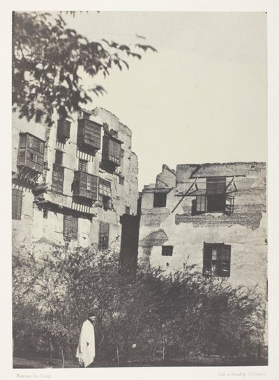 Maison et Jardin dans le Quartier Frank, Le Kaire de Maxime Du Camp