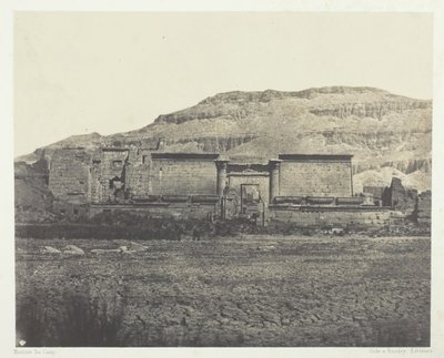 Médinet-Habou, Vista General de las Ruinas, Tebas, 1849-51, impreso 1852 de Maxime Du Camp