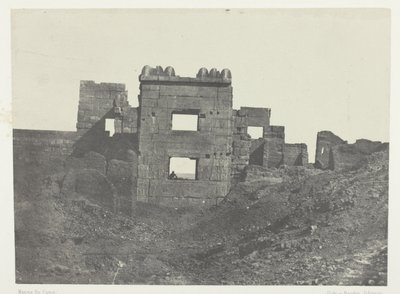 Médinet-Habou, Fachada Oriental del Gineceo de Ramsés-Méiamoun; Tebas de Maxime Du Camp