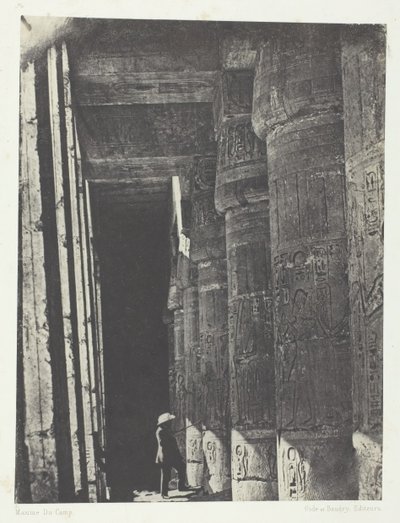 Médinet-Habou, Galería del Palacio de Ramsés-Méiamoun, Tebas, 1849-1851 (impreso 1852) de Maxime Du Camp