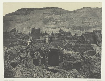 Médinet-Habou, Ruinas de la ciudad de Papa; Tebas de Maxime Du Camp