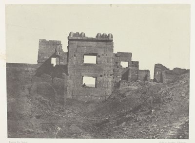 Médinet-Habou, Fachada Oriental del Gineceo de Ramsés-Méiamoun; Tebas de Maxime Du Camp