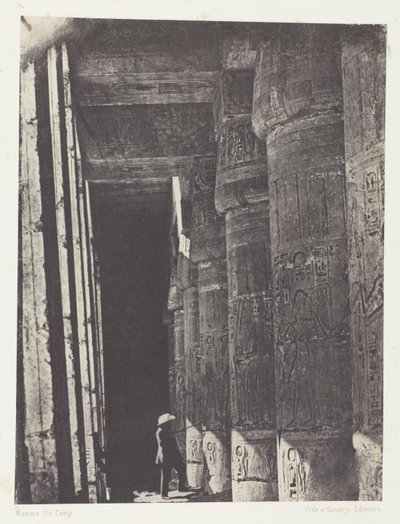 Médinet-Habou, Galería del Palacio de Ramsés-Méiamoun; Tebas de Maxime Du Camp
