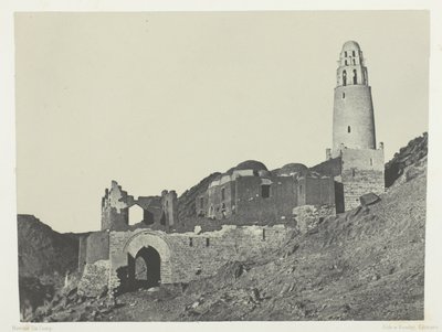 Mezquita de Bellal en el pueblo de Bab; Nubia de Maxime Du Camp