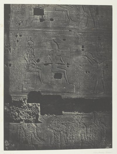 Muro Occidental, Gran Templo de Isis en Philoe; Nubia, lámina 78 del álbum "Egypte, Nubie, Palestine et Syrie" (1852) de Maxime Du Camp