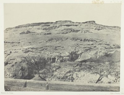 Necrópolis de la antigua Licópolis, Alto Egipto, lámina 12 del álbum "Egypte, Nubie, Palestine et Syrie" (1852) de Maxime Du Camp