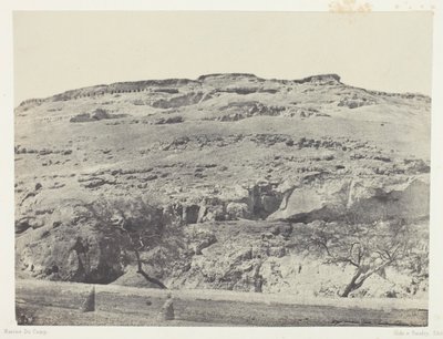 Necrópolis de la antigua Licópolis, Alto Egipto, lámina 12 del álbum "Egypte, Nubie, Palestine et Syrie" (1852) de Maxime Du Camp