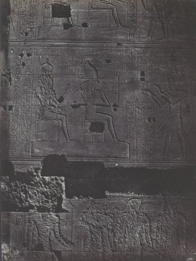 Nubia. Gran Templo de Isis en Filé. Muro occidental de Maxime Du Camp