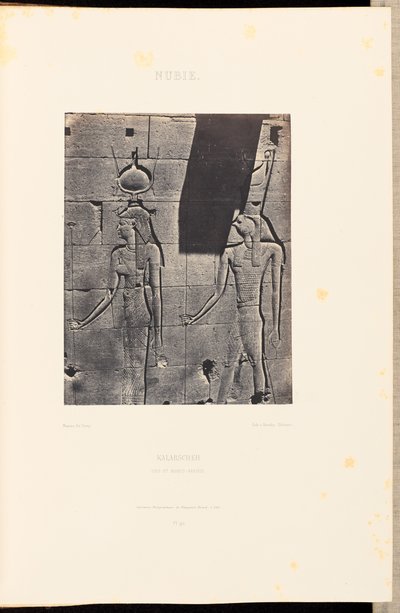 Nubia. Kalabscheh. Isis y Horus-Arsiési de Maxime Du Camp