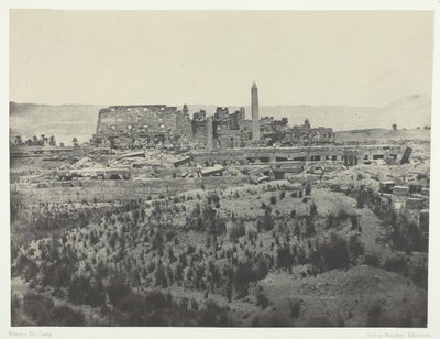 Palais de Karkak, Vista general de las Ruinas, Tomada al este, Tebas de Maxime Du Camp