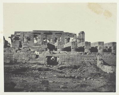 Palacio de Karnak, Entrada Meridional de la Sala Hipóstila; Tebas de Maxime Du Camp