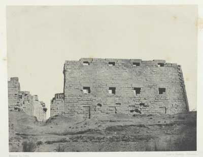 Palacio de Karnak, Grandes Pilones del Suroeste, Tebas, 1849-51, impreso en 1852 de Maxime Du Camp