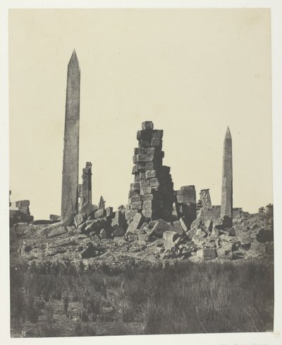 Palacio de Karnak, Los Obeliscos, Tebas de Maxime Du Camp