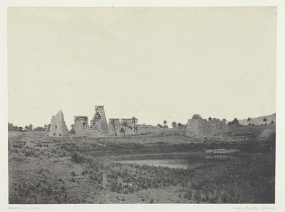 Palacio de Karnak, Propileos del Sur; Tebas de Maxime Du Camp
