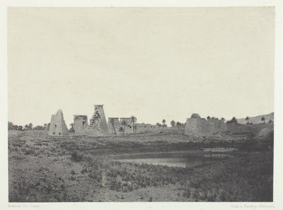 Palacio de Karnak, Propileos del Sur, Tebas, 184951, impreso en 1852 de Maxime Du Camp