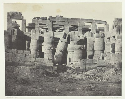 Palais de Karnak, Salle Hypostyle Prise au Nord, Thèbes de Maxime Du Camp