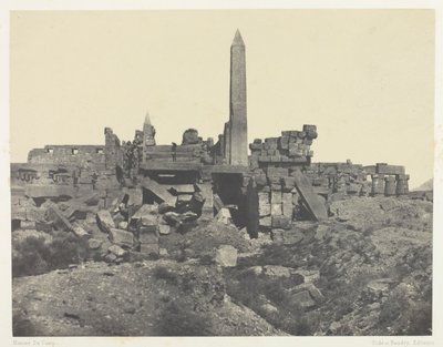 Palacio de Karnak, Santuario de Granito y Sala Hipóstila; Tebas de Maxime Du Camp