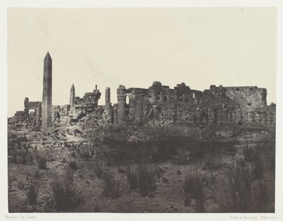 Palacio de Karnak, Vista General de las Ruinas, Tomada al Norte; Tebas de Maxime Du Camp