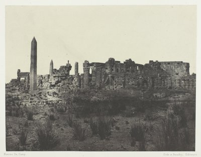 Palacio de Karnak, Vista General de las Ruinas, Tomada al Norte; Tebas de Maxime Du Camp
