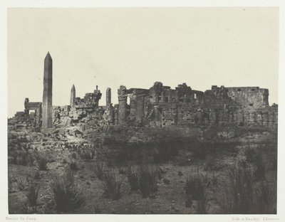 Palacio de Karnak, Vista General de las Ruinas, Tomada al Norte, Tebas, 1849-51, impreso 1852 de Maxime Du Camp