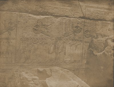 Palacio de Karnak, esculturas exteriores del santuario de granito de Maxime Du Camp
