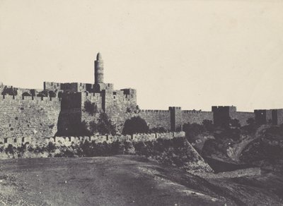 Palestina. Jerusalén. Parte occidental de las Murallas de Maxime Du Camp