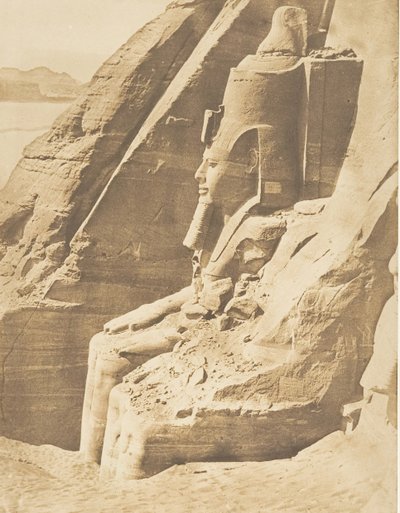 Perfil del Coloso oriental del Speos de Phré, en Abousembil Retrato de Ramsés II, 29 de marzo de 1850 de Maxime Du Camp