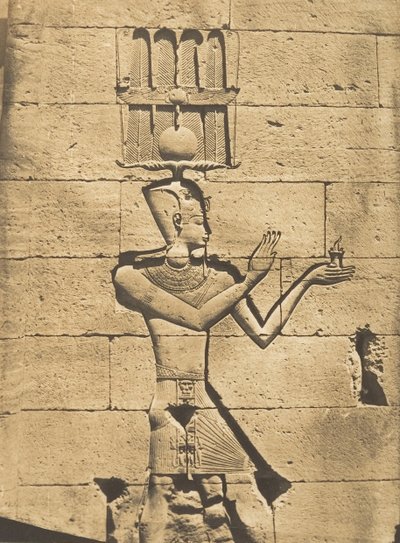 Ptolomeo-Cesarión - Bajo relieve del Templo de Kalabcheh Talmis de Maxime Du Camp