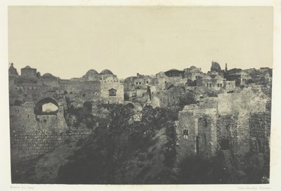 Barrio Occidental, Jerusalén, Palestina, 1849-51, impreso en 1852 de Maxime Du Camp