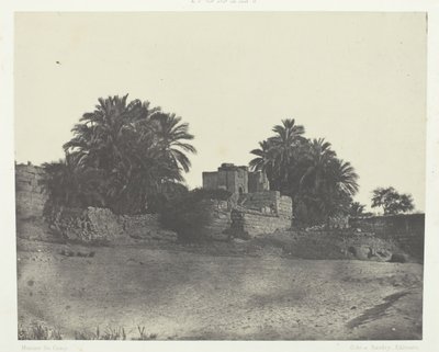 Ruinas de una fortificación romana, Philoe, Nubia, 1849-51, impreso en 1852 de Maxime Du Camp
