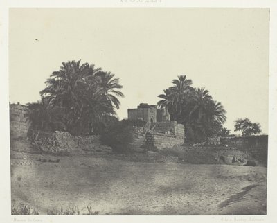 Ruinas de una fortificación romana, Philoe; Nubia, lámina 71 del álbum "Egypte, Nubie, Palestine et Syrie" (1852). de Maxime Du Camp