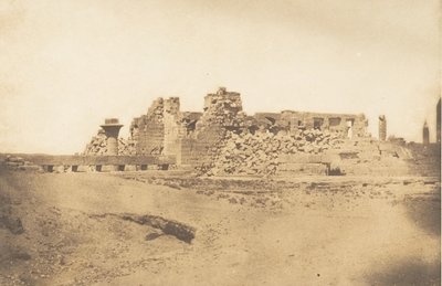 Ruinas de la sala hipóstila del Palacio de Karnak - Vista tomada desde el suroeste, 1849-50 de Maxime Du Camp
