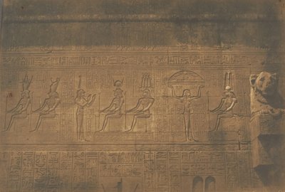 Esculturas en la fachada posterior del gran Templo de Dendérah Tentyris, 1849-50 de Maxime Du Camp