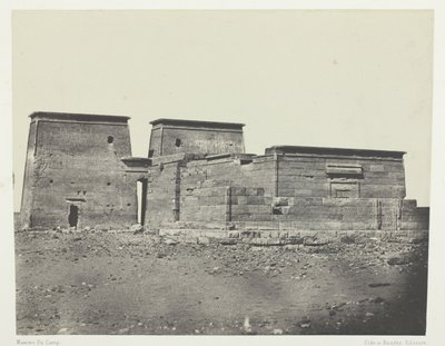 Templo de Dakkeh (Antigua Pselcis); Nubia, lámina 94 del álbum "Egypte, Nubie, Palestine et Syrie" (1852) de Maxime Du Camp