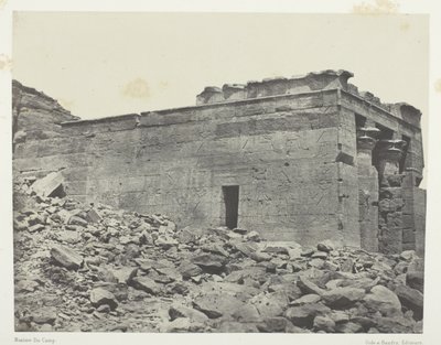 Temple De Dandour (Ancienne Tantour), Dédié à La Triade Osiris-Isis-Horus; Nubie, lámina 93 del álbum "Egypte, Nubie, Palestine et Syrie" (1852) de Maxime Du Camp