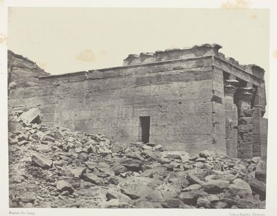 Temple De Dandour (Ancienne Tantour), Dédié à La Triade Osiris-Isis-Horus; Nubie, lámina 93 del álbum "Egypte, Nubie, Palestine et Syrie" (1852) de Maxime Du Camp