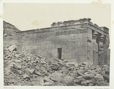 Templo de Dandour Antigua Tantour, Dedicado a la Tríada Osiris-Isis-Horus, Nubia, 1849-51 de Maxime Du Camp